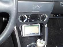 Garmin GPS mounted in ashtray