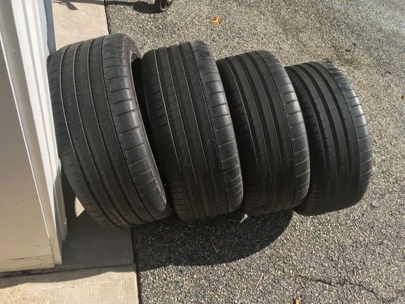 One tire has a plug due to nail puncture and in included for free. 