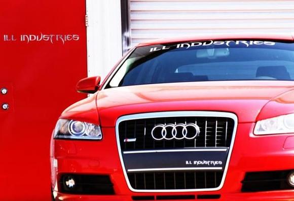 ILL Industries 2006 Audi a6 with K6 Front Fenders by the ILL building in Phoenix, AZ.