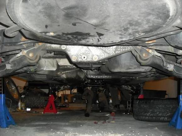 dropped exhaust and disconnected driveshaft