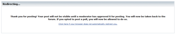 Here is the message I get when trying to post a new thread to the A4 B5 forum