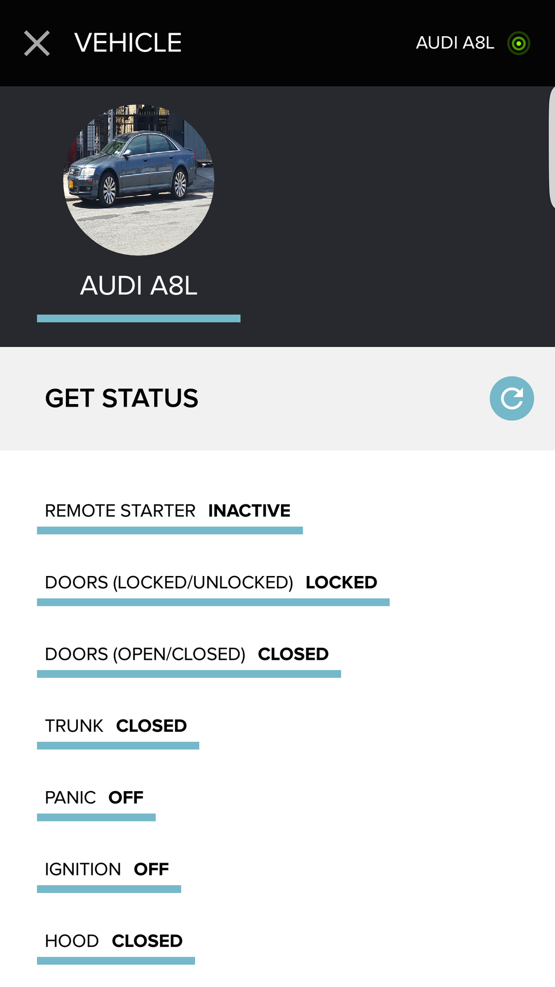 audi a8 remote start