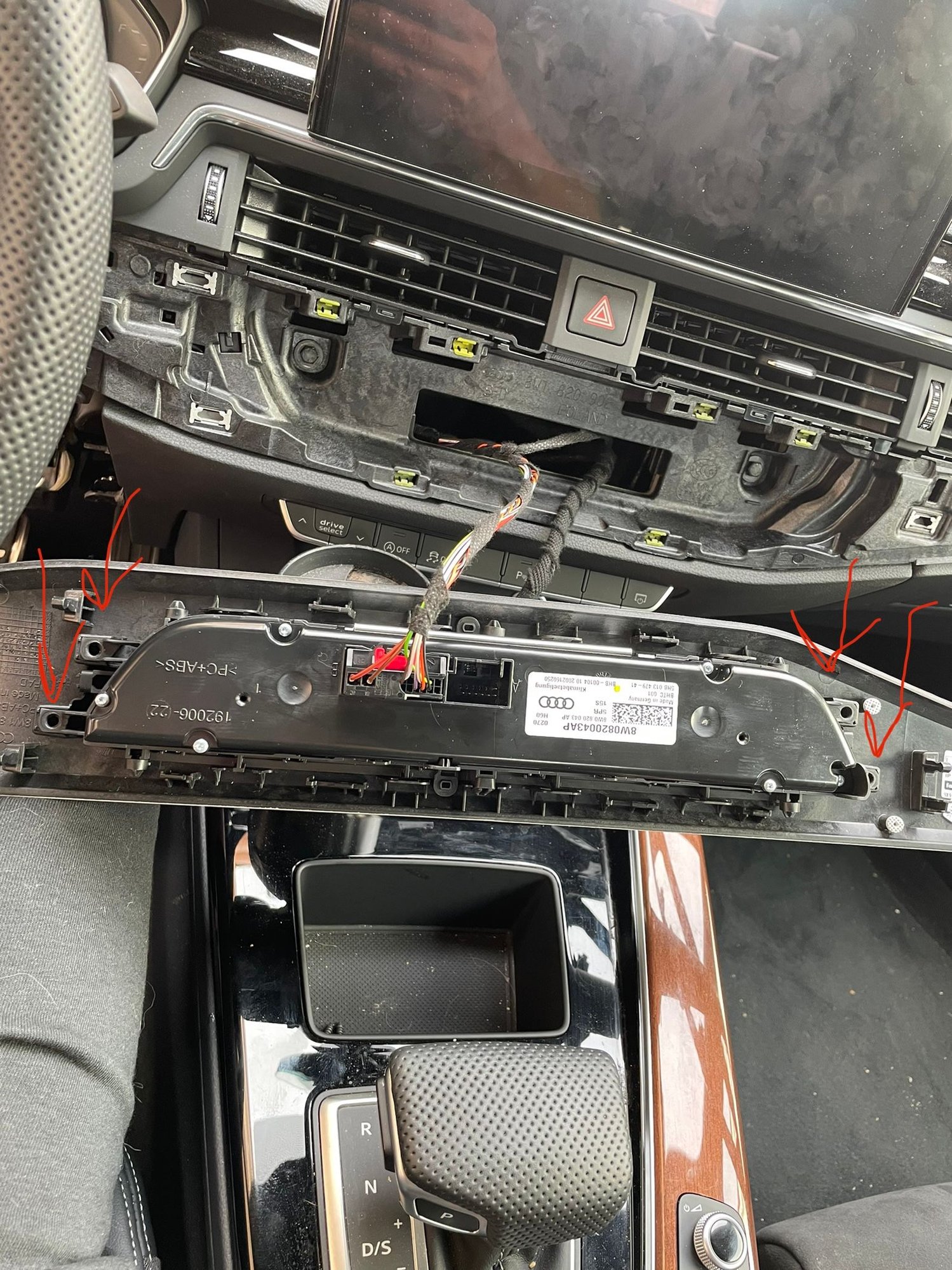 Need help how to remove climate control panel from dash trim piece