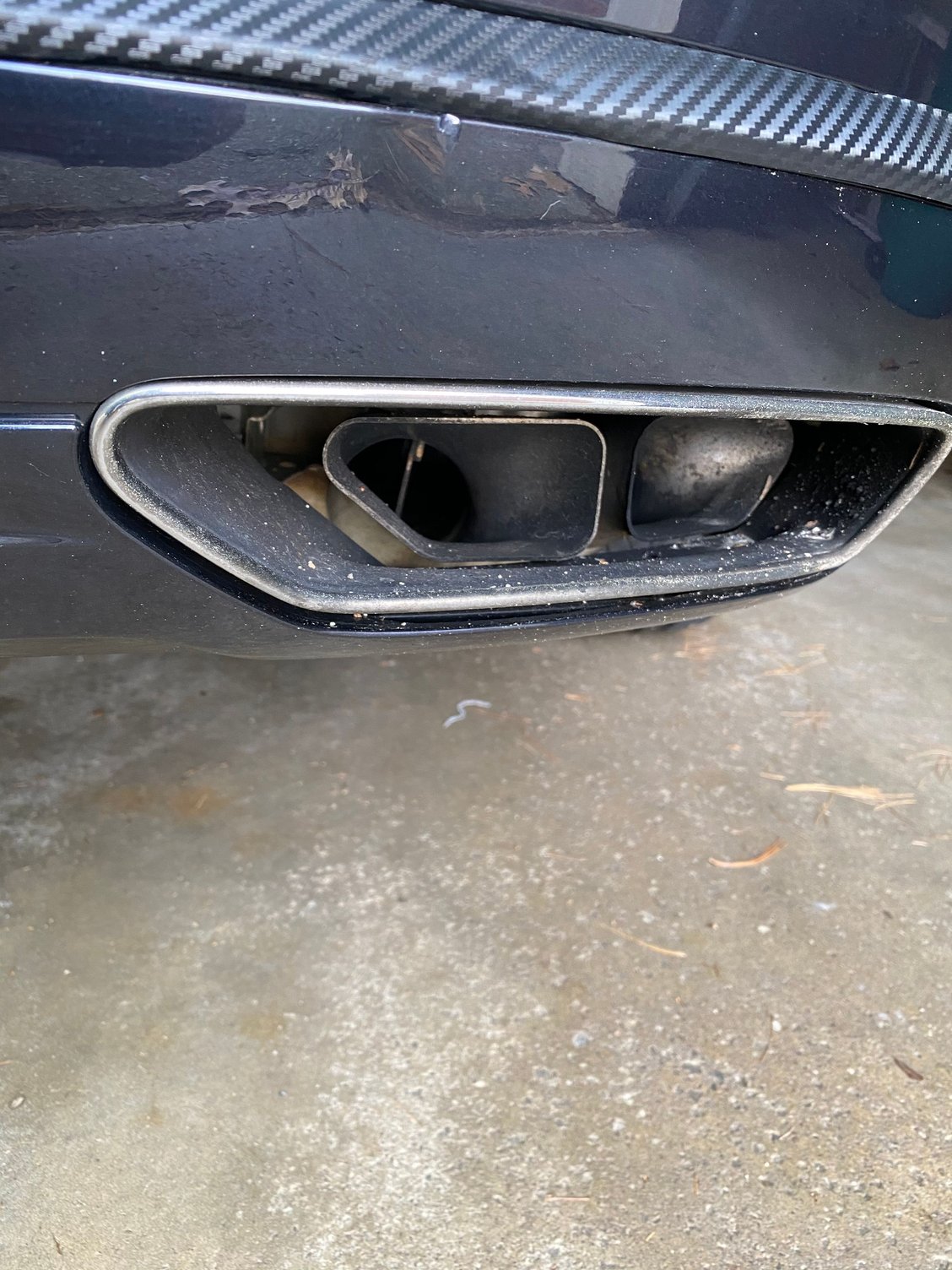 Exhaust Tailpipe Tip Bent Inwards Need DIY Advice AudiWorld Forums