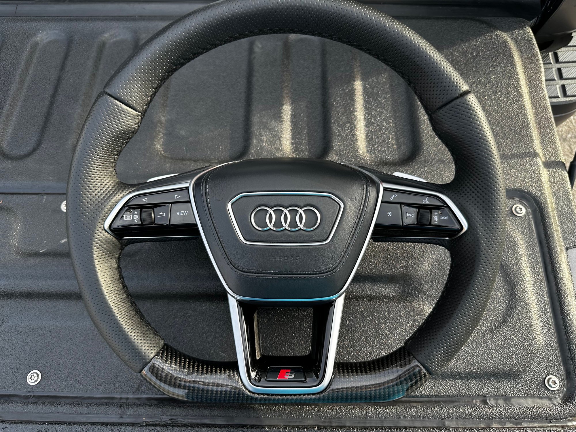 AUDI A6 A7 Q7 RS Q8 Flat Bottom CARBON FIBER STEERING WHEEL HEATED AudiWorld Forums
