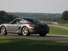 Heading down the back straight at VIR