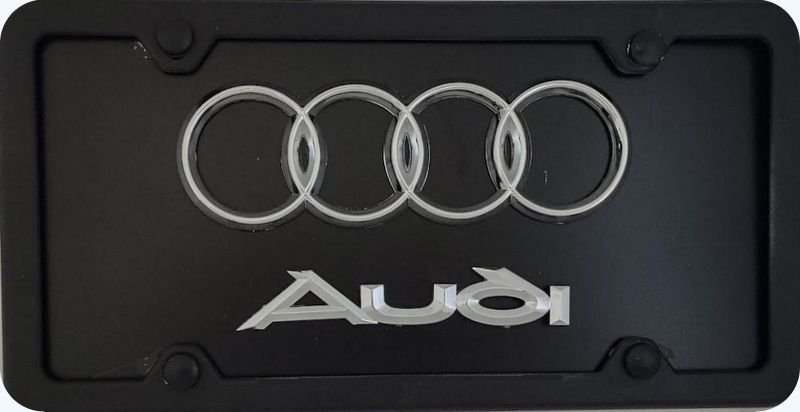 Accessories - Audi 3d chrome script mini novelty plate 4" x 12 " - New - All Years  All Models - Thornton, CO 80241, United States
