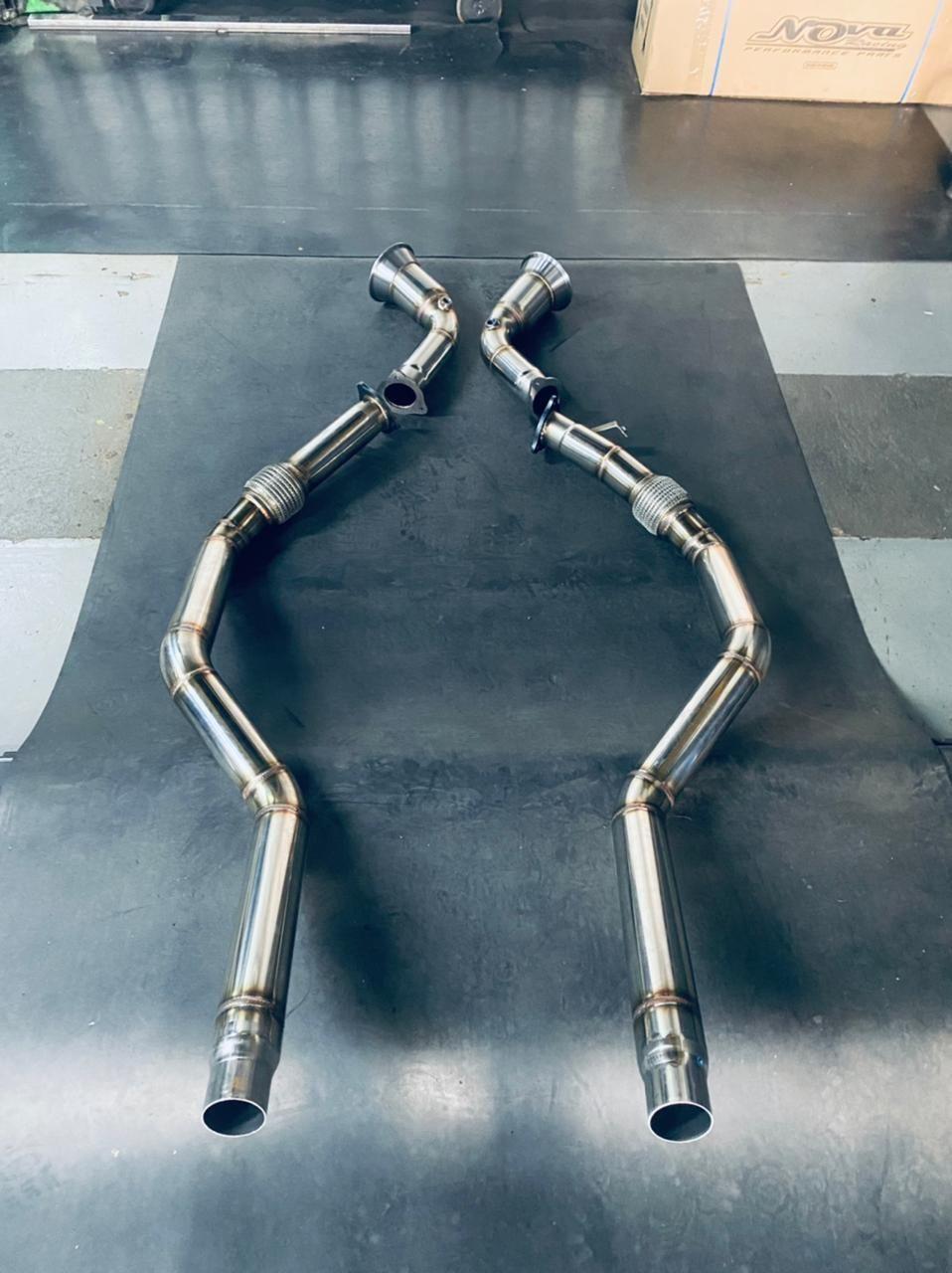 RS5 vibration in rear mufflers aftermarket downpipe+midpipe