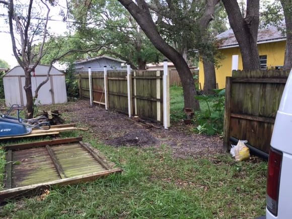 Repairing my fence after Hurricane Irma