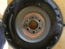 This is the flywheel I installed last Sept. It has the weight at 9 o'clock and also some drilled places at 12 o'clock.