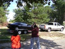 My uncle all happy cause his yards getting cleaned up