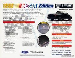 1998 F150 Nascar info sheet