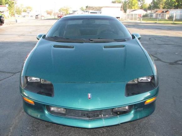94 Drk Green Camaro Z28 - Front View