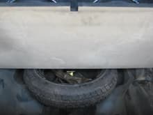 Access to spare tire with my custom trunk liner