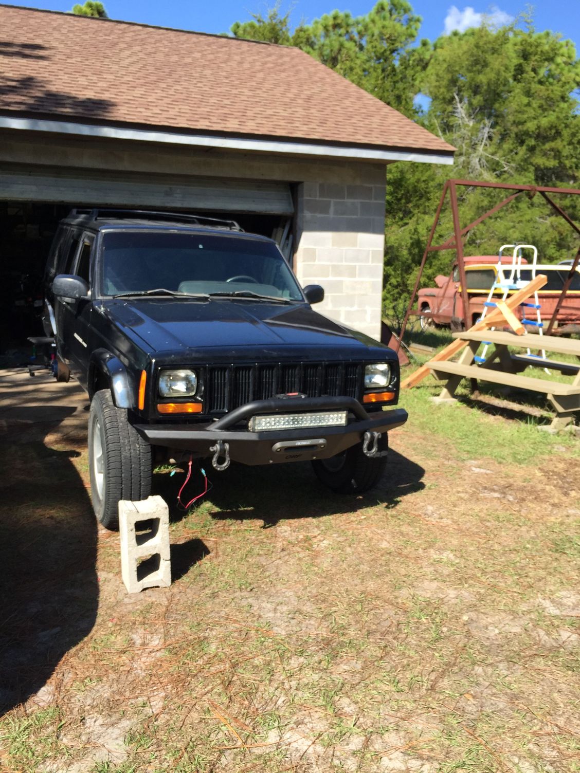 ORFab XJ Bumper W/Hoop Warn Winch Pics Jeep Cherokee Forum