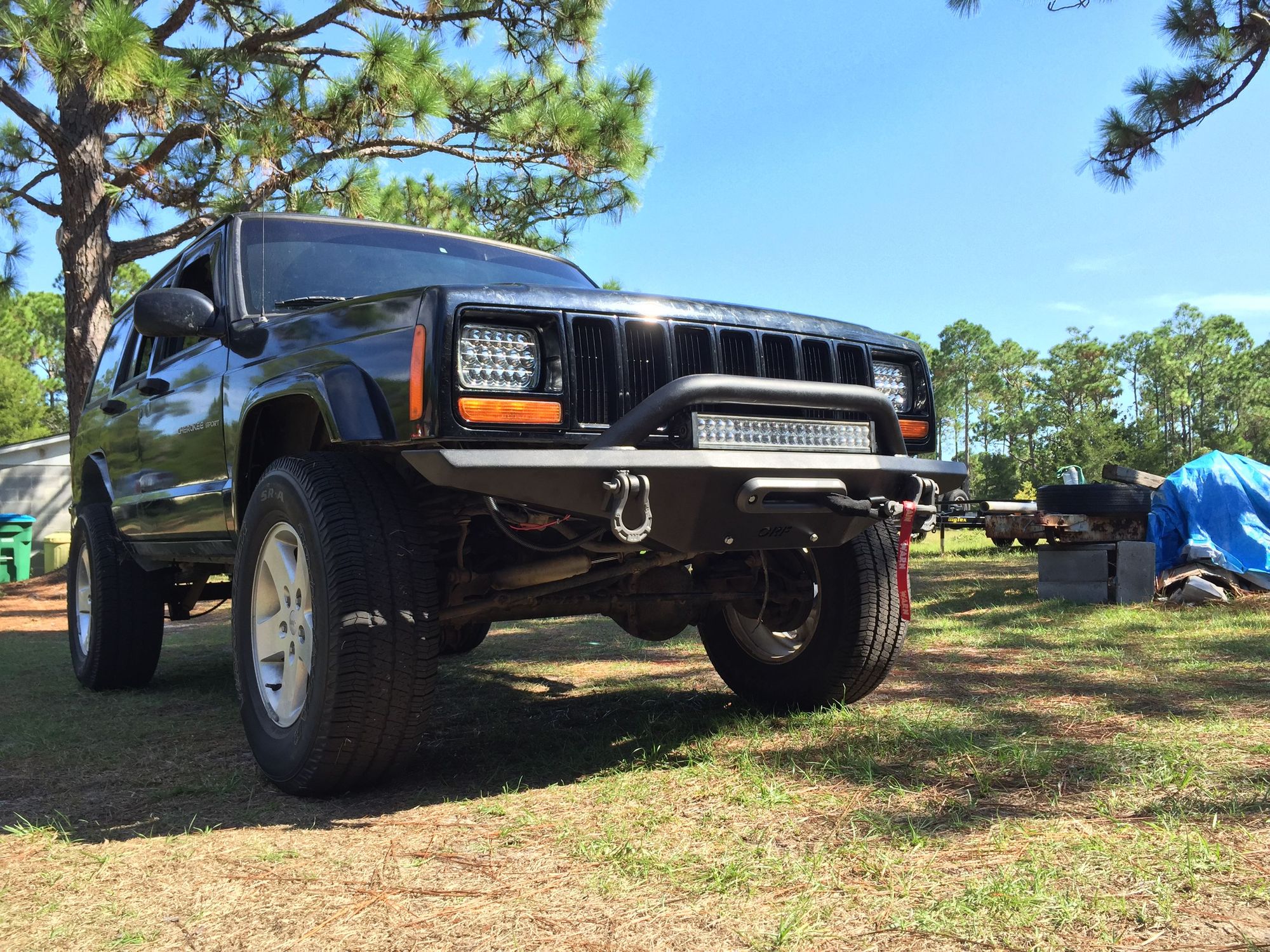ORFab XJ Bumper W/Hoop Warn Winch Pics Jeep Cherokee Forum