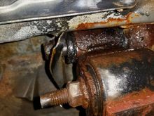driver side rear bolt. loose from the nut but not the sleeve