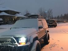 Went for a Christmas Eve drift in the fresh snow. Tires are damn near shot now, terrible on ice.
