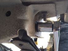 Backed the front bold on the rear suspension out about a half inch.