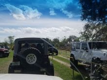 Line for the stock course on Saturday. Always a parking lot on Saturday... but the wife REALLY wanted to go, so here we were.