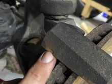 Brakes seized in worn knuckles 