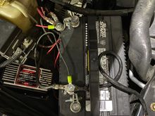 Installed MSD, battery, and cable ends