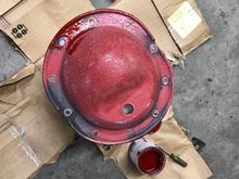 I decided to repaint my diff cover while it was off. This time I used Eastwood’s ceramic engine paint in universal red. Really good stuff. 