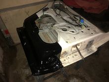 Driver’s rear door bottom treated with POR15