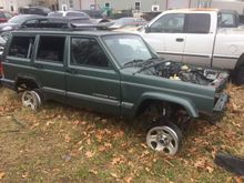 The donor Jeep I got my radiator crossmember from.