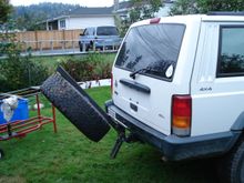 tire down, hatch closed