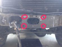 These 4 holes line up perfect with a winch. Figured they must have been part of the factory winch option package.