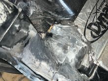 After fabbing up a replacement piece for this lapped vertical support. I was not happy with the porosity I ended up with but it’s covered with epoxy here. Once this and the epoxy on the underside is sanded, I’ll finally get to test fitting those shackle brackets. 