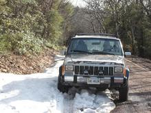snow still left on reddish knob