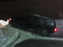 Snow bank at Taco-Bell