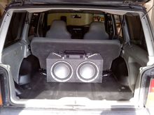 Subwoofers from my 4Runner, yes I am only 18 and yes I like loud music, but no I do not listen to rap.