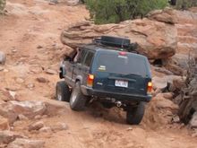 Towards the end of the trail after one of the main obstacles.