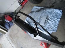 bumper painted with semi-gloss paint