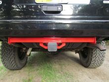 Custom powder coated hitch, color matches differential covers