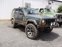 My jeep XJ at 4 wheel parts in Memphis after Offroading at the 2011 Memphis Mud Life (the 50th anniversery sale)