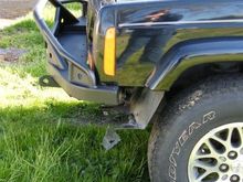 Front bumper installed