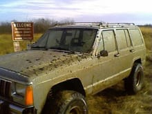 My favorite picture of my jeep. Deer hunting was a little slow in '09 lol