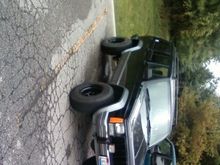 have 3" homemade steel spacers up front and just some blocks in the rear for now