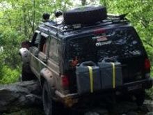 Too much camping gear.