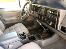 Restored 1992 Jeep Cherokee Interior with 5 speed manual