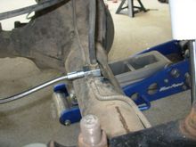 shiny new rear brake line