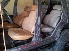 all four seats in (don't match) seat covers for now