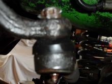 Drag link to pitman arm -  I cut this one down about 1/4 inch