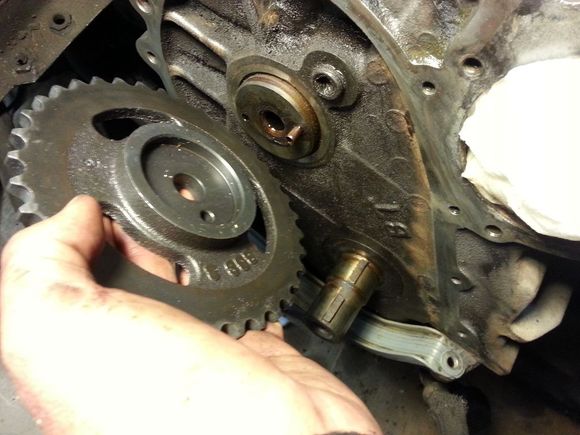 The pin goes in the hole.