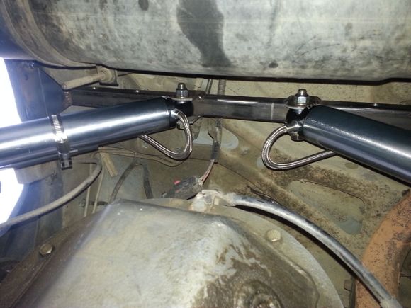 new upper shock mount behind rear axle