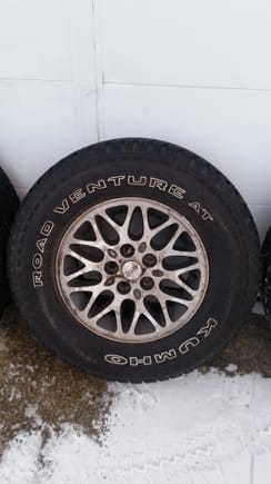 Most worn tire.